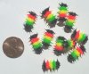 1 15x6mm Rasta Silicone Tube Bead